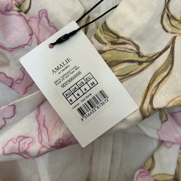 AMALIE THE LABEL - ADORA GATHERED CROSS FRONT FIT AND FLARE MINI DRESS - Picture 6 of 6